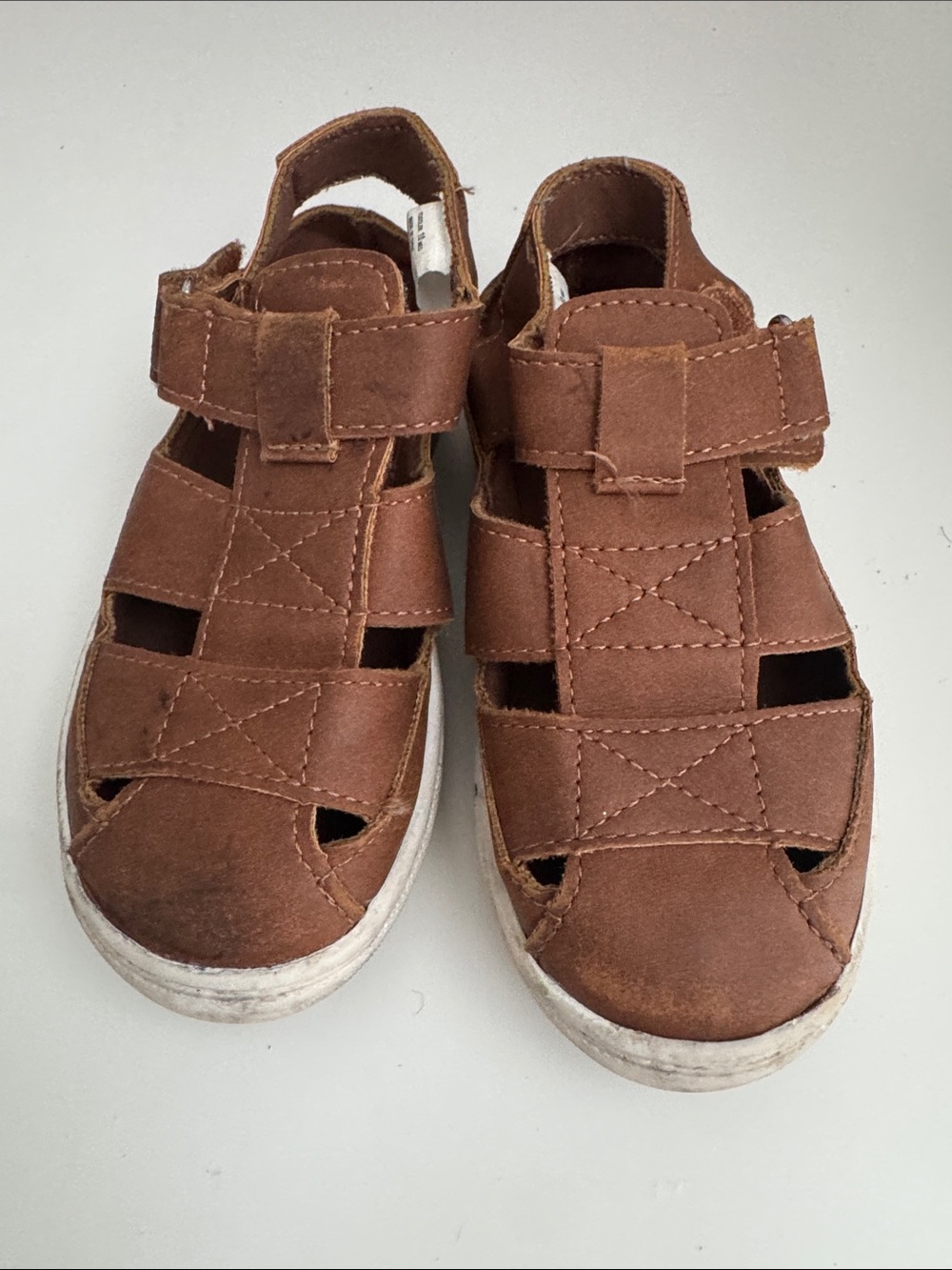 jumping beans Brown Kids Closed-Toe Fisherman Sandals